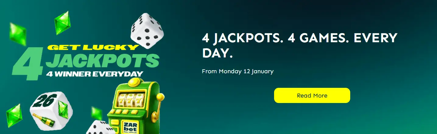 4 Jackpots. 4 Games. Every Day.